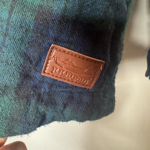 L L Bean Womens Scotch Plaid Full Zip Flannel Hoodie Shirt Shacket Chore Cabin - Picture 3 of 11